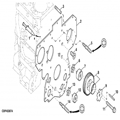 Group 36: Front Plate &amp; Crankshaft Upper Idler Gears  第36組：前板和曲軸上惰輪齒輪&ldquo;GM93289,&rdquo;&ldquo;GM93285,&rdquo;&ldquo;GM91650,&rdquo;&ldquo;GM85414,&rdquo;&am