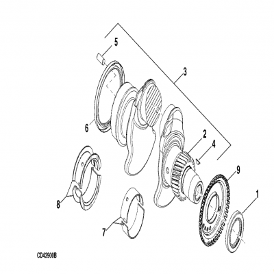 Group 47: Crankshaft, continued  第47組：曲軸，&amp;ldquo;GM93289,&amp;rdquo;&amp;ldquo;GM93285,&amp;rdquo;&amp;ldquo;GM91650,&amp;rdquo;&amp;ldquo;GM85414,&amp;rdquo;&am
