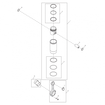Group 48: Piston and Connecting Rod, continued  第48組：活塞和連桿，&ldquo;GM93289,&rdquo;&ldquo;GM93285,&rdquo;&ldquo;GM91650,&rdquo;&ldquo;GM85414,&rdquo;&ldquo;GM85412,&a