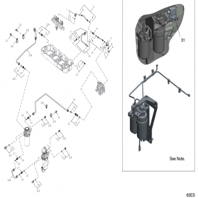 Group 63: Low Pressure Fuel Line, continued  第63組：低壓燃油管路，&amp;amp;amp;ldquo;GM93289,&amp;amp;amp;rdquo;&amp;amp;amp;ldquo;GM93285,&amp;amp;amp;rdquo;&amp;amp;amp;ldquo;GM91650,&