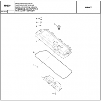 MANITOU MHT-X 790曼尼通礦用叉車 約翰迪爾4045HMC85發(fā)動(dòng)機(jī)搖臂室蓋和通氣塞