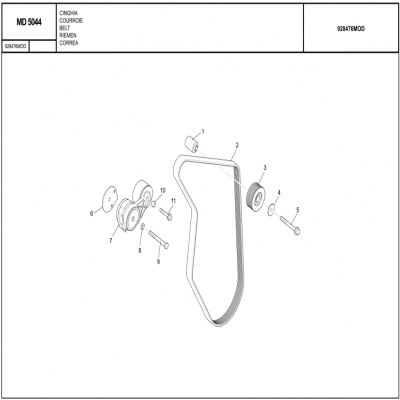 MANITOU MHT-X 790曼尼通礦用叉車 約翰迪爾4045HMC85發(fā)動(dòng)機(jī)MD5044 - 皮帶