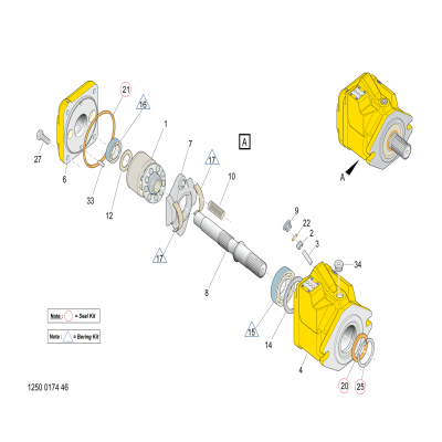 安百拓Epiroc ST7 地下鏟運(yùn)機(jī) 液壓泵-泵組 - 雙齒輪泵組